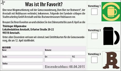 Wanderweg "Vom Bier zur Bratwurst" sucht neues Logo -