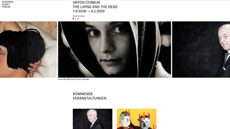 Bucerius Kunst Forum präsentiert sich mit neuem Corporate Design - Der Relaunch betrifft den gesamten visuellen Auftritt des Hamburger Ausstellungshauses; Foto: Screenshot Bucerius Kunst Forum-Homepage