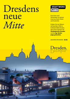Kraftwerk Mitte Dresden geht mit überregionalem Vermarktungskonzept an den Start - Beworben wird das Kraftwerk Mitte Dresden von der Dresden Marketing GmbH u.a. mit Plakaten (Foto: DMG)
