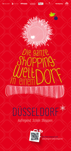 Düsseldorf Marketing wirbt für die Shopping-Metropole Düsseldorf - 200 Großflächenplakate und 330 Litfaßsäulen werden in zwölf Städten der Region für Düsseldorf als Shoppingstadt werben; Foto: DMT