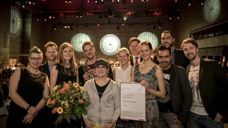 Das Team von der DOCK INN GmbH freut sich �ber den 1. Platz beim diesj�hrigen Deutschen Tourismuspreis; Foto: Jan Sobotka/DTV