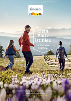 IDM Südtirol startet Frühjahrskampagne "Dein Platz ist hier" - Motiv der aktuellen Südtirol-Kampagne "Dein Platz ist hier" - Foto: CarlNann