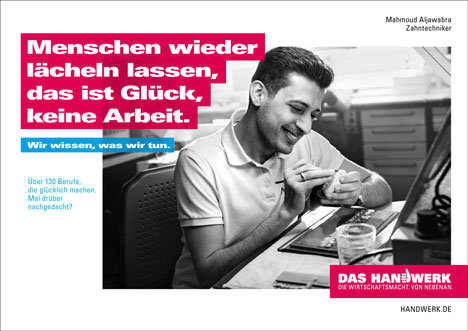 Das Handwerk startet neuen Flight der aktuellen Imagekampagne - Mit echten Handwerker*innen wirbt der Zentralverband des Deutschen Handwerks um junge Menschen - Foto: DDB