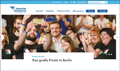 Website "Deutsches Schulportal" geht online - Die Plattform "Deutsches Schulportal" wurde am 8. Mai 2018 freigeschaltet; Foto: Screenshot