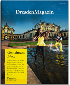 Dresden Marketing auf Agentursuche - Cover des 'Dresden Magazins' 2016; Foto:DMG