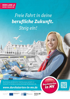 "Durchstarten in MV" startet Facebook-Aktion für Schüler - Anzeigenmotiv "Durchstarten in MV"; Foto: Wirtschaftsministerium MV