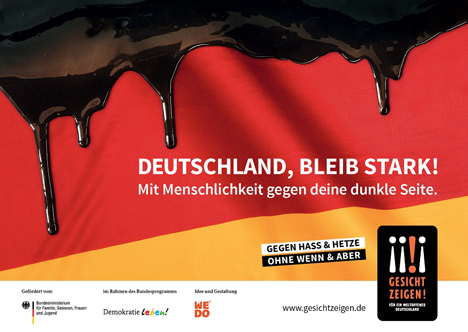 Verein "Gesicht Zeigen!" präsentiert Plakatkampagne gegen Rechts - Mit der neuen Plakatkampagne will der Verein "Gesicht Zeigen!" zu mehr Zivilcourage aufrufen; Foto: Verein "Gesicht Zeigen!"