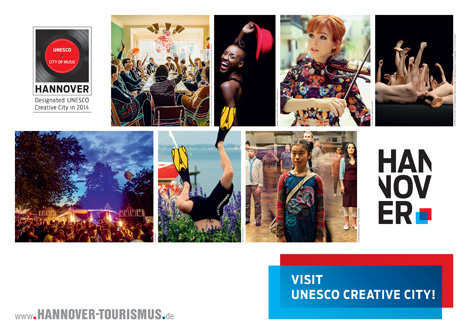 Hannover positioniert sich als Unesco City of Music - 200 Großflächenplakate werben für den Kulturstandort Hannover; Foto: HMTG