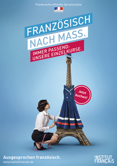 Institut francais wirbt deutschlandweit für Französisch-Kurse - Das Kampagnenmotiv des Institut francais stammt von Preuss und Preuss