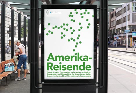 Kanton Zürich launcht Quarantäne-Kampagne - Konzipiert und realisiert wurde die Kampagne der Gesundheitsdirektion des Kantons Zürich von der Zürcher Werbeagentur Ruf Lanz; Foto: Werbeagentur Ruf Lanz
