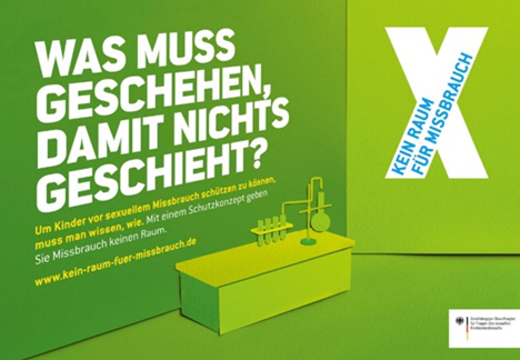 Initiative "Kein Raum für Missbrauch" geht mit neuem Konzept an den Start - Plakat zu der Initiative "Kein Raum für Missbrauch"; Foto: Ballhaus West