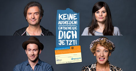 Bayerns Gesundheitsministerium wirbt für Organspende - Vier Comedians unterstützen die Kampagne mit eigens kreierten Videos; Foto: C3