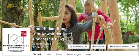 Ballcom wird pro bono für die Kinderhilfestiftung aktiv - Die Facebook-Seite der Kinderhilfestiftung verzeichnet derzeit rund 600 Fans