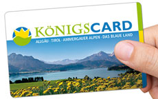KönigsCard beauftragt piroth.kommunikation mit Öffentlichkeitsarbeit - Die KönigsCard gilt für die vier Regionen Allgäu, Tirol, Ammergauer Alpen und Blaues Land; Foto: KönigsCard Betriebs GmbH