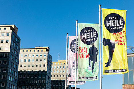 Neuer Auftritt für die Kunstmeile Hamburg - Für das neue Corporate Design der Kunstmeile Hamburg zeichnet die Agentur Queens Design verantwortlich; Foto: Fred Dott