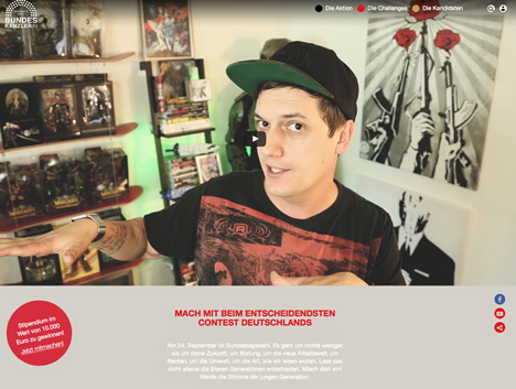 LeFloid, der Verband der jungen Unternehmer und glow motivieren Erstwähler - In der Jury des Online-Casting-Format "Germany´s next Bundeskanzler/in" ist auch YouTuber LeFloid vertreten; Foto: Screenshot