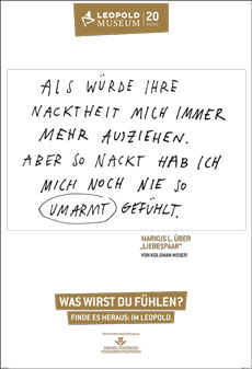 Leopold Museum startet Jubiläumskampagne - Eins von sieben Motiven der Jubiläumskampagne des Leopold Museums - Foto: Leopold Museum-Privatstiftung