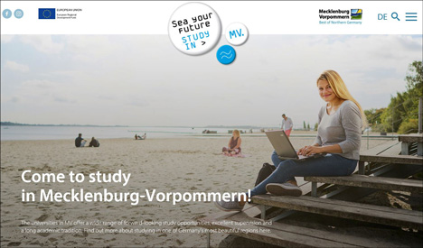 MV will potenzielle Studierende aus dem Ausland anlocken - Die Kampagne "Studieren mit Meerwert", eine Unterkampagne von "MV tut gut.", bewirbt den Studienstandort Mecklenburg-Vorpommern; Foto: Screenshot