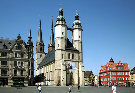Halle vermarktet sich in den Niederlanden - Zu den Vermarktungsmotiven gehört u.a. die Marktkirche in Halle, © Stadt Halle (Saale), Thomas Ziegler