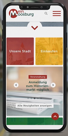 Moosburg launcht digitales Stadtportal - Die App „Mein Moosburg“ fungiert als Informationsportal für die Stadt – Foto: Moosburg Marketing eG