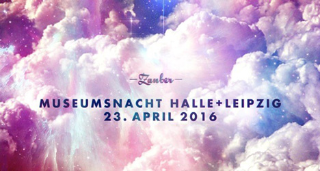 Artkolchose kommuniziert für die "Museumsnacht Halle Leipzig" - Das Plakat zur "Museumsnacht Halle Leipzig" 2016 stammt von Artkolchose; Foto: Artkolchose