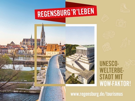 Neustart-Kampagne für den Regensburger Tourismus - Das Kampagnenmotiv der Steinernen Brücke vereint Regensburg und das städtische Umland – Foto: Regensburg Tourismus GmbH, bauercom.eu