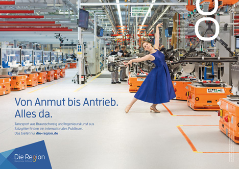 Region Braunschweig-Wolfsburg baut Standortmarketing aus - Die Motive der "Alles da"-Kampagne zeigen ungewöhnliche Kombinationen; Foto: Allianz für die Region GmbH