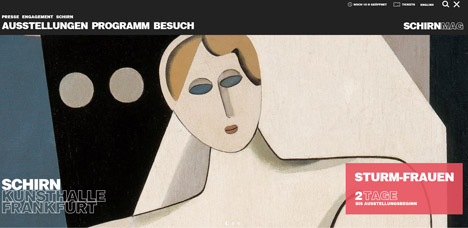 Schirn Kunsthalle Frankfurt zeigt sich mit neuer Website - Auf der frischen Internetseite der Schirn Kunsthalle wird besonders viel Wert auf Text-, Bild- und Videoinhalte gelegt