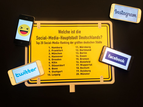 Hamburg ist aktivste Social Media-Stadt - Im Top 20-Ranking landet Hamburg auf Platz 1, Berlin belegt hingegen nur den 13. Platz; Foto: Murtaza Akbar, Wortwahl