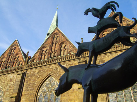 Bremen erweckt den Fotomarathon neu zum Leben - Wohl eins der beliebtesten Fotomotive der Stadt: die Bremer Stadtmusikanten; Foto: BTZ Bremer Touristik-Zentrale
