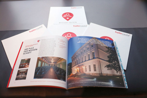 Stadtmarketing wirbt für Tagungsstandort Halle (Saale) - Mit den neuen Kommunikationsmitteln wirbt das Stadtmarketing Halle (Saale) auf Fachmessen wie der Locations Mitteldeutschland in Leipzig am 10. März 2020; Foto: Stadtmarketing Halle (Saale) GmbH