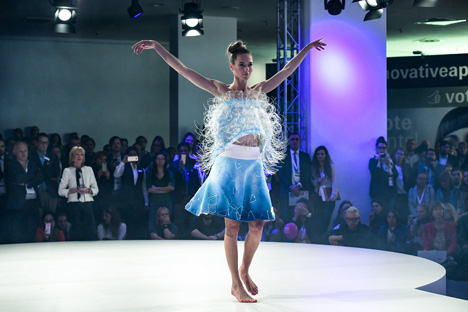 Messe Frankfurt engagiert Khalil & Freunde - Die Texprocess (im Bild die diesjährige Apparell Show) widmet sich der Verarbeitung von textilen und flexiblen Materialien, Techtextil ist die Leitmesse für technische Textilien und Vliesstoffe; Foto: Khalil & Freunde