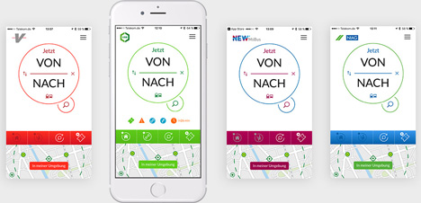 Verkehrsverbund Rhein-Ruhr präsentiert barrierearme App - Die neue VRR-App ist besonders kontrastreich gestaltet, um auch für Sehbehinderte zugänglich zu sein; Foto: wirDesign