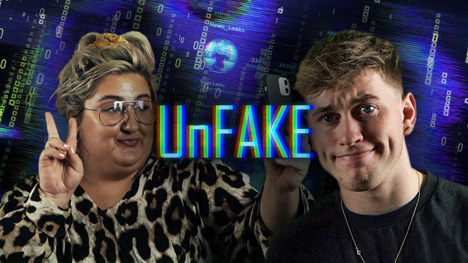 bpb sensibilisiert für kritischen Umgang mit Fake News - SelfieSandra und El Margo sind die Protagonist*innen des Webvideo-Projekts der Bundeszentrale für politische Bildung zum Thema Fake News; Foto: bpb