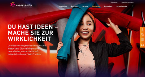 Experimenta erweitert Kommunikation - Die überarbeitete Experimenta-Website geht mit einer klaren Struktur, einem frischen Sprachstil und einer verbesserten Nutzungsqualität an den Start - Foto: Experimenta