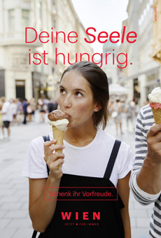 WienTourismus beteiligt Tourismusbetriebe an neuer Werbekampagne - "Feed Your Soul": Die neue Werbekampagne des WienTourismus lädt ein, seine Seele in Wien mit inspirierender Nahrung zu versorgen; Foto: WienTourismus/ Peter Rigaud