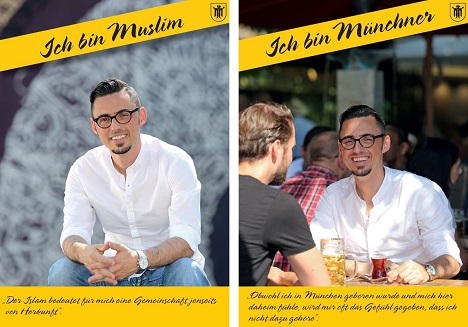 München setzt Zeichen gegen Rassismus - Durch die Kampagne mit den vielfältigen und unterscheidlichen Protagonisten sollen Klischees und Vorurteile gegenüber Muslimen gebrochen werden; Foto: Stadt München / Fachstelle für Demokratie