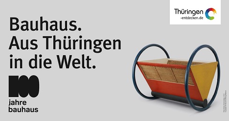 Thüringen Tourismus setzt für Bauhaus-Themenjahr auf Agentur H2F - Um für das Bauhaus-Jahr zu werben, plant Thüringen Tourismus mit der Agentur H2F unter anderem Plakate; Foto: Thüringen Tourismus / H2F